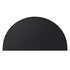 Black Semi-Circle Fireplace Mat, Fireproof & Heat Resistant Hearth Rug for Fire Pit (24 x 42 in / 61 x 107 cm)