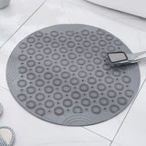 Gray Non-Slip Bath Mat 55×55cm