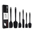 6Pcs Food-Grade Silicone Scraper Set, Baking Cream Spatulas (Black)(2 set/12PCS)