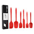 6Pcs Food-Grade Silicone Scraper Set, Baking Cream Spatulas (red)(2 set/12PCS)