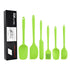 6Pcs Food-Grade Silicone Scraper Set, Baking Cream Spatulas (Green)(2 set/12PCS)