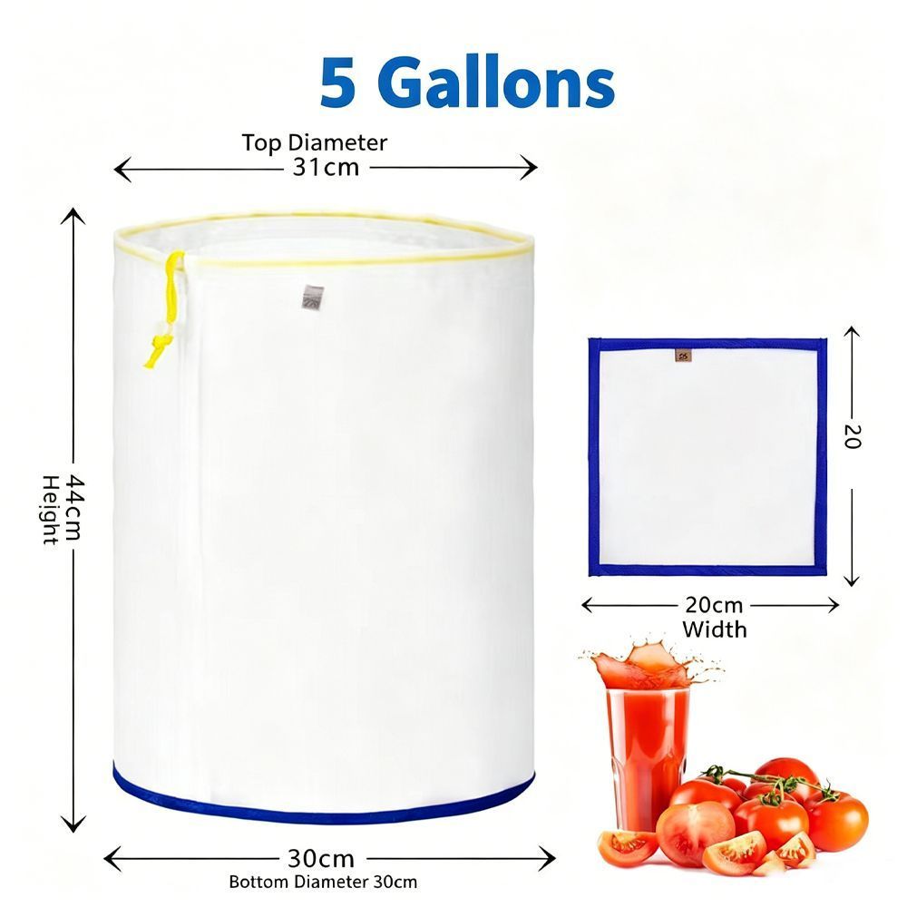 5pcs 5 Gallon Filter Bag