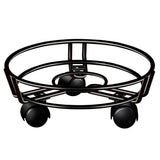 Black Round Wheel Plant Caddy