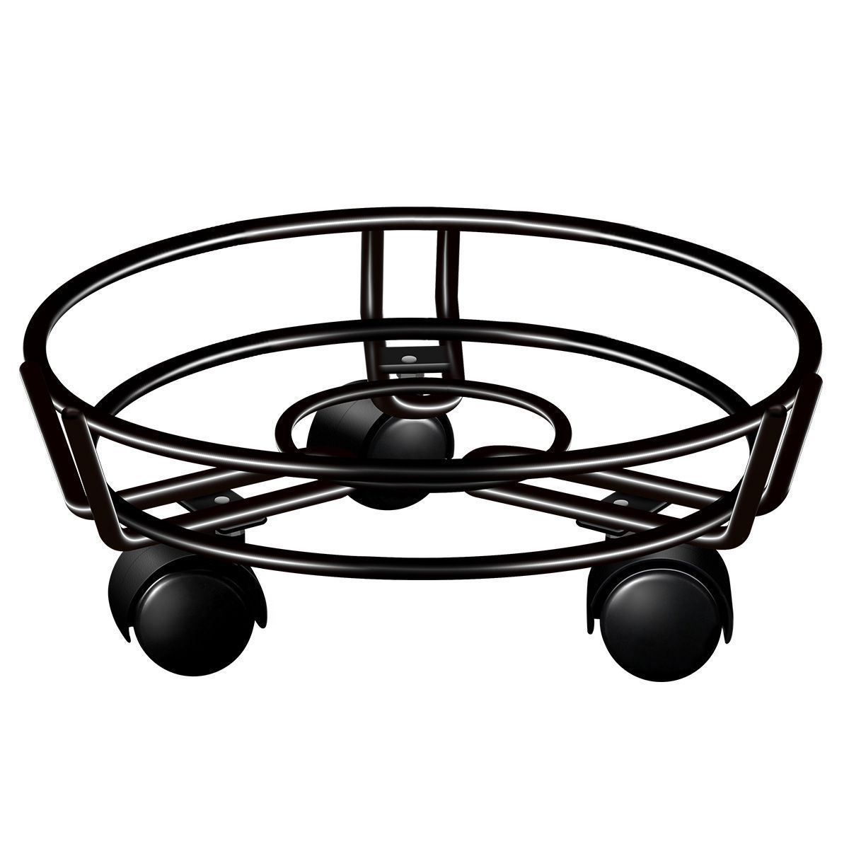 Black Round Wheel Plant Caddy