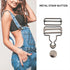 6 Sets Metal Strap Adjuster Overalls Buckles-Gun Grey