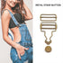 6 Sets Metal Strap Adjuster Overalls Buckles Bronze