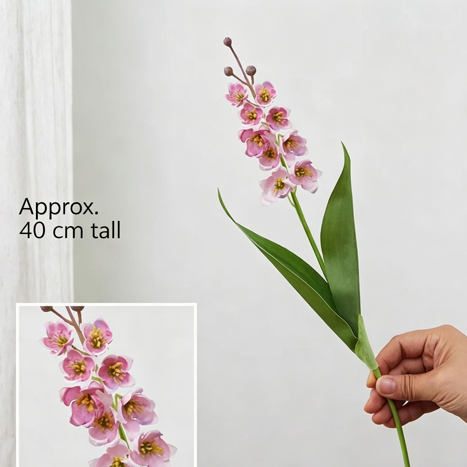 Artificial Pink Lily of The Valley, Romantic Decor, 3 Pack
