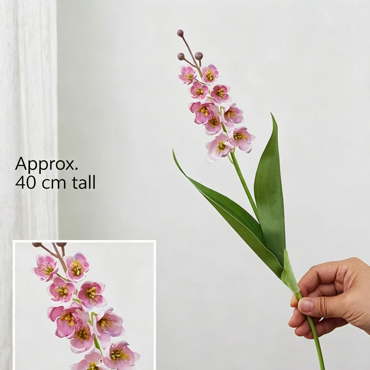 Artificial Pink Lily of The Valley, Romantic Decor, 5 Pack