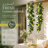 Style B Faux Lemon Garland Balcony Landscape Ornament 2 Pack