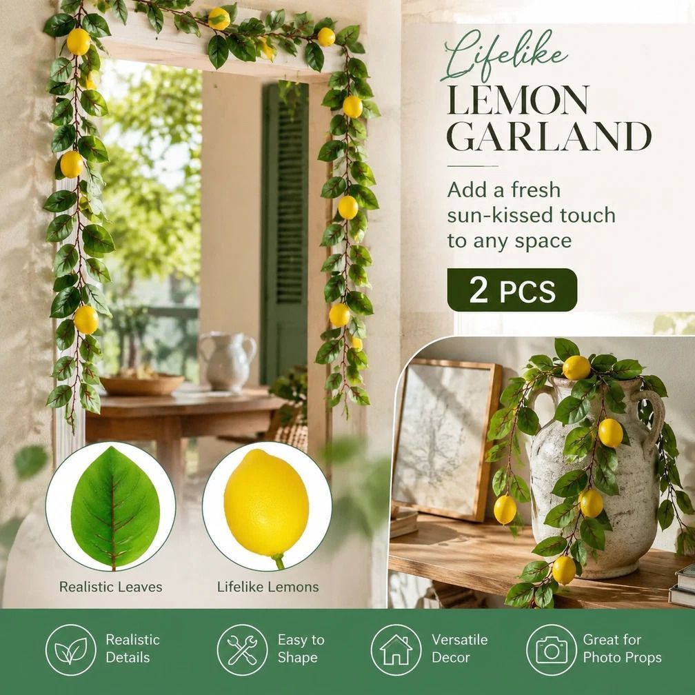 Style C Lemon Vine Hanging Ornament Patio Door Decor 2 Pack