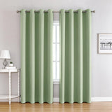 1-Piece Light Green High Shading Drape 132cm Wide x 175cm Long 210gsm Woven Polyester Eyelet Header Halloween Bedroom Decor