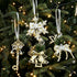 12pk Mixed White Gold Xmas Tree Baubles All 4 Designs Pack