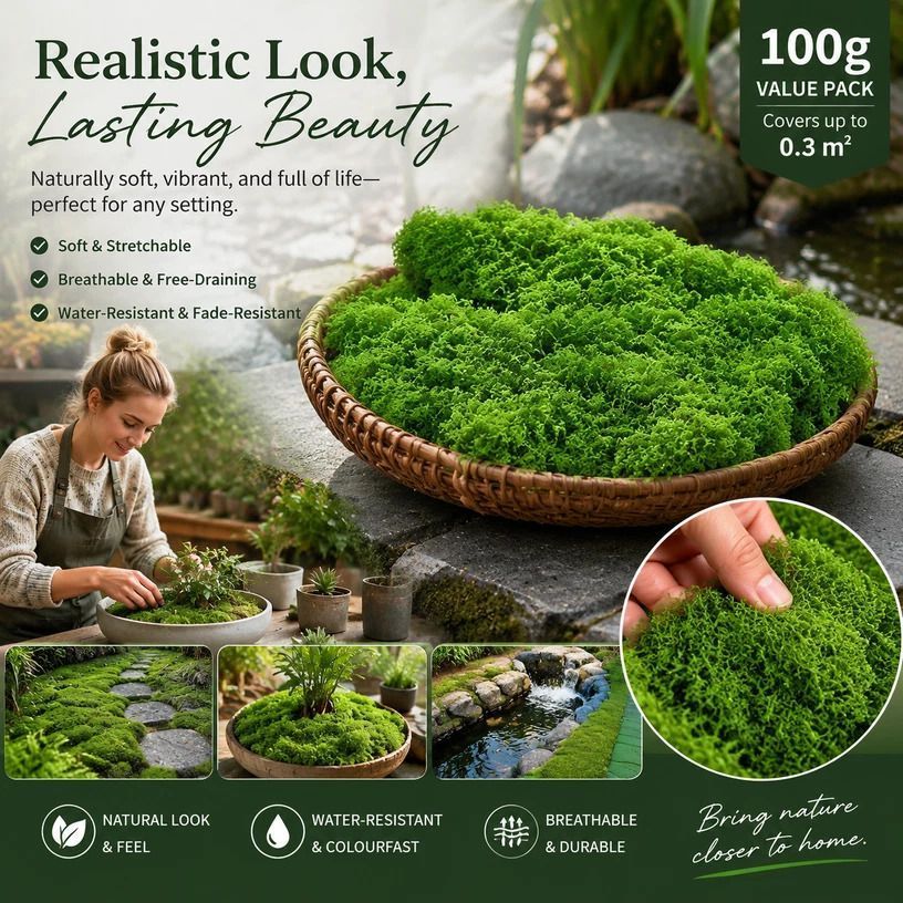 Light Green Faux Thread Moss Micro Landscape Craft Material 100g