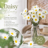 Sunshine Australian Patio Artificial Chamomile, Soft Floral Ornament For Wedding & Hotel 50 pcs