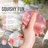 Soft Pastel Squishy Ball, Gentle Desk Calming Fidget Toy 6cm Baby Pink 3 Pack