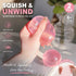 Soft Pastel Squishy Ball, Gentle Desk Calming Fidget Toy 6cm Baby Pink 2 Pack
