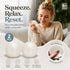 Pure Dreamy White Squishy, Mellow Unwind Desk Toy 6cm 2 Pack