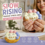 Tiny Kitten Egg Tart Squishy, Pocket-Sized Calming Fidget Toy