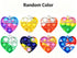 8pk 5cm Heart Pop It Fidget Keychain