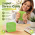 Refreshing 5.5cm Solid Green Ice Cube Squishy 2 Pack
