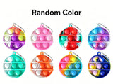 8pk 5cm Round Pop It Fidget Keychain