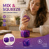 Cool Tone Marbled Blue + Solid Purple Ice Cube Squishy 2 Pack