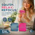Cozy Calm Solid Blue + Solid Pink Ice Cube Squishy 2 Pack