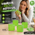 Refreshing 5.5cm Solid Green Ice Cube Squishy 4 Pack