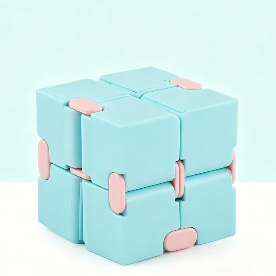 1pk Pastel Blue Infinity Cube Fidget Toy Gift Box