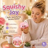 Stress Relief Giant Bun Squishy, Ideal Gift, Glitter Pink