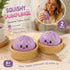 Stress Relief Giant Bun Squishy Plain Purple 2 Pack, Calming Present
