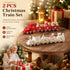 Red & White Christmas Train Ornament 2 Pack