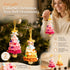 2 Pack Crochet Ornament A+G Pink & Orange, Stocking Stuffer Pair