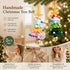 2 Pack Crochet Ornament C+E Green & Rainbow 2, Xmas Decor Duo
