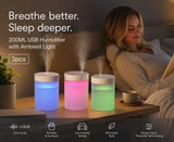 3 Pack USB Humidifier White, Home Gift Pack