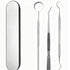 3pcs Style A Dental Tools Kit Mouth Mirror Scaler Probe