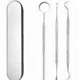 3pcs Style B Dental Tools Kit Mouth Mirror Tweezer Probe