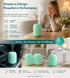 2 Pack Water Drop Humidifier 220ML Green, Office Gift Pair