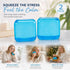 2 Pack Blue Ice Cube Squishy, Double Squeeze To Relieve Work Stress, Xmas Pair