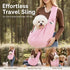 Breathable Cat Carrier Up To 16.5lbs, Pink With Phone Pocket, Lovely Pet Accessory Holiday Gift
