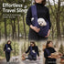 Solid Color Cat Carrier Up To 16.5lbs, Dark Blue With Phone Pocket, Calming Muted Travel Carrier