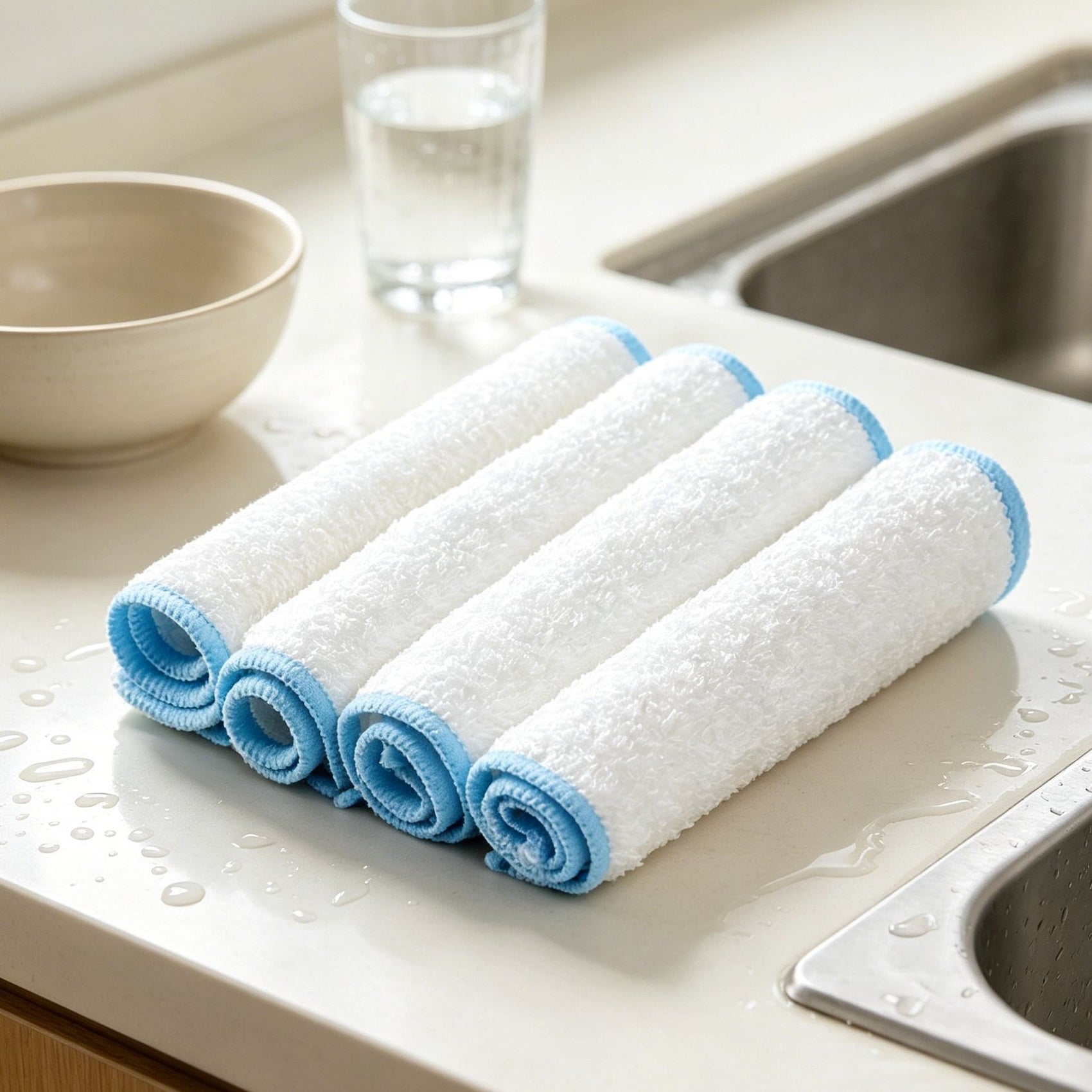 5 pk Bamboo Fiber Dish Cloth 16*18