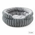 Easy Clean Notch Round Dog Bed, Grey S Size, Warm Plush Indoor Rest Pad