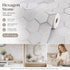 Self Adhesive PVC Wallpaper 0.45x6M, White Honeycomb Pattern, Modern Minimalist Wall