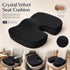 Slow Rebound Hip Cushion 45x36x7, Crystal Velvet Black, Soft Office Seat Support