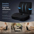 Mesh Black Seat & Lumbar Cushion Set 45x36x7, Full Body Sitting Support Gift