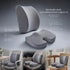 Mesh Grey Seat Waist Cushion Combo 45x36x7, Ergonomic Pack For Home & Vehicle