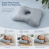 Plaid Grey Single Hole Ear Pillow 39x28x6, Minimal Neutral Tone Home Decor