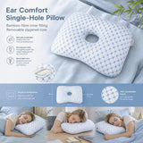 Detachable Liner Ear Care Pillow 39x28x6, Ice Blue, Cool Touch & Easy To Clean