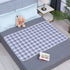 Absorbent Incontinence Bed Pad 100x150cm, Waterproof Anti-Slip Backing, Fresh Blue-Green Plaid, Refreshing Room Decoration